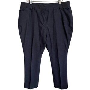Amanda and Chelsea Curvy Classic Navy Patterned Trousers Size 18